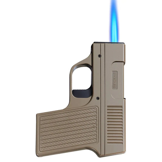 Pistol Style Lighters with 3 Cigarette Case Jet Turb Lighter Gas Lighter Capacity 10PCS Windproof Cigar Lighter Gadgets for Men